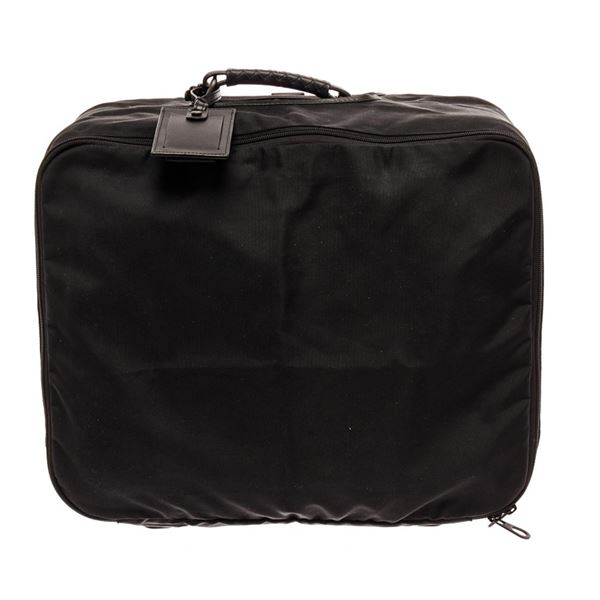 Bottega Veneta Black Intrecciato Leather Trolley Suitcase