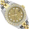 Image 1 : Rolex Ladies Quickset 2Tone 18K With Factory Diamond Dial Datejust With Rolex Bo