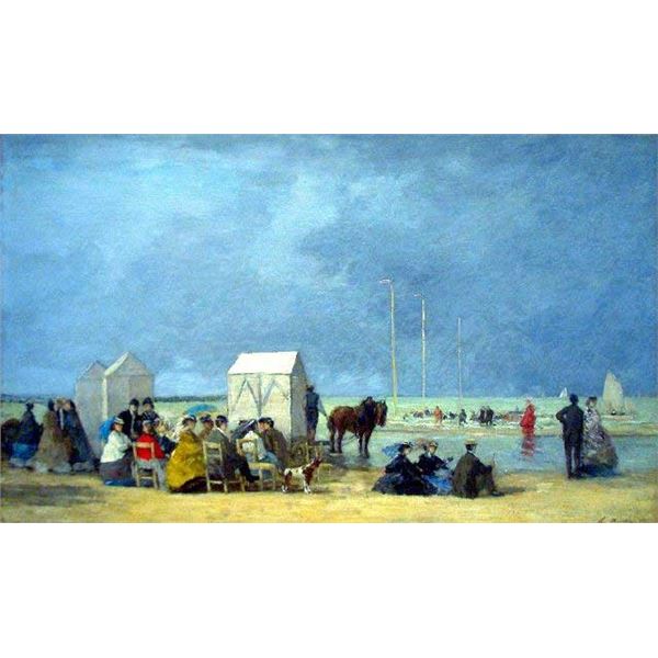 Eugene Louis Boudin - Bathing Time at Deauville