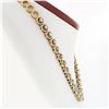 Image 3 : 14K Gold 2.21 ctw Brilliant Diamond Twisted Cable Circle Link 15" Choker Necklac