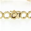 Image 9 : 14K Gold 2.21 ctw Brilliant Diamond Twisted Cable Circle Link 15" Choker Necklac