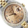 Image 1 : Rolex 36MM Factory Champagne Diamond Dial Datejust With Hidden Clasp Jubilee Ban