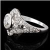 Image 2 : 1.04 ctw SI3 CLARITY CENTER Diamond Platinum Ring (1.76 ctw Diamonds) EGL CERTIF