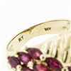 Image 9 : Vintage 14k Yellow Gold 3.32 ctw Marquise Blood Red Ruby Round Diamond Band Ring