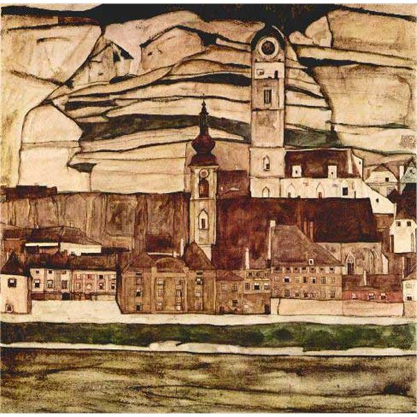 Egon Schiele - Stone On The Danube Ii