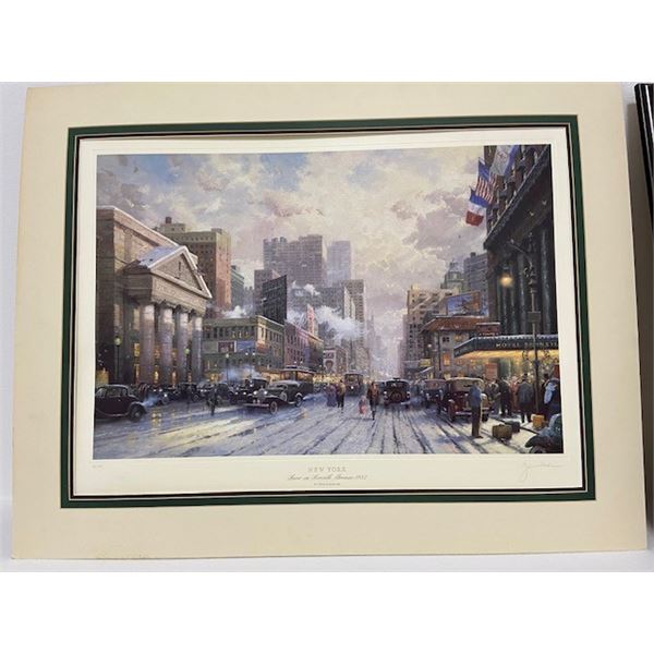 Thomas Kinkade "Snow on Seventh Avenue 1932"