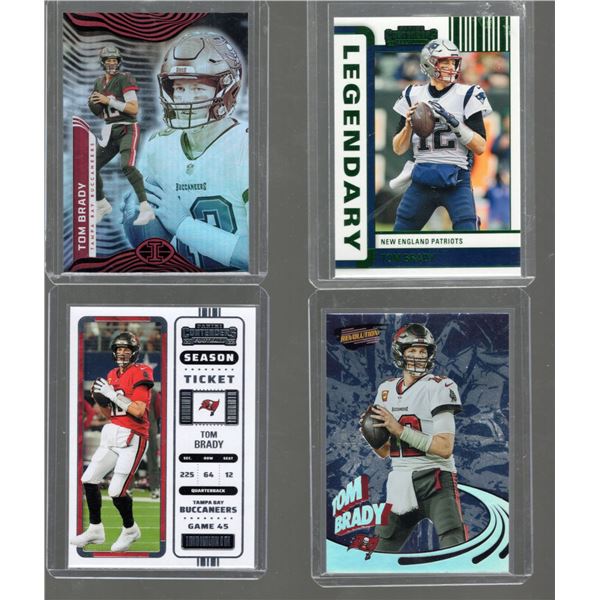 Tom Brady Lot of 4 Cards. Various Years & Parallels