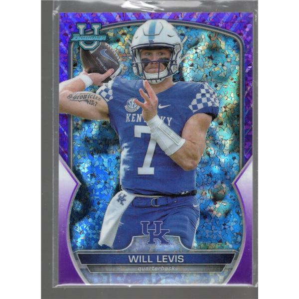 Will Levis Purple Shimmer Refractor /399 2022 Bowman U #5