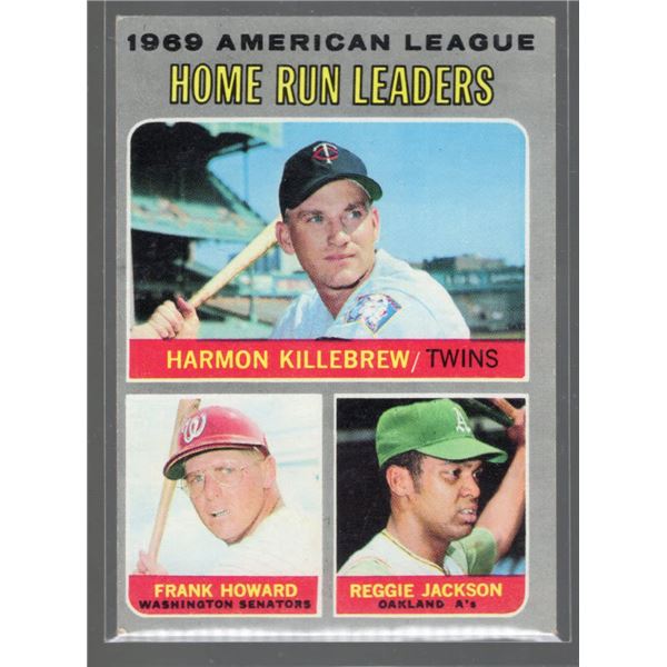 Killebrew, Howard, Jackson 1969 AL Home Run Leaders 1970 Topps #66