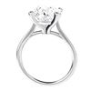 Image 2 : 3.50 ct. Natural Round Diamond Solitaire Ring in 14K White Gold