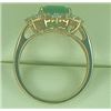 Image 3 : 3.15 ct. Natural Emerald & Diamond Ring in 14k Yellow Gold