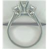 Image 2 : EGL 1.40 ct. Natural Princess Diamond Engagement Ring in 14k White Gold