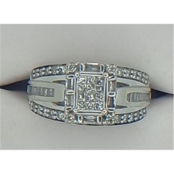 1.52 ct. Diamond Wedding Ring in 10k White Gold