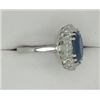 Image 3 : 6.95 ct. Sapphire & Diamond Ring 14k White Gold