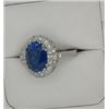 Image 4 : 6.95 ct. Sapphire & Diamond Ring 14k White Gold