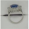 Image 5 : 6.95 ct. Sapphire & Diamond Ring 14k White Gold
