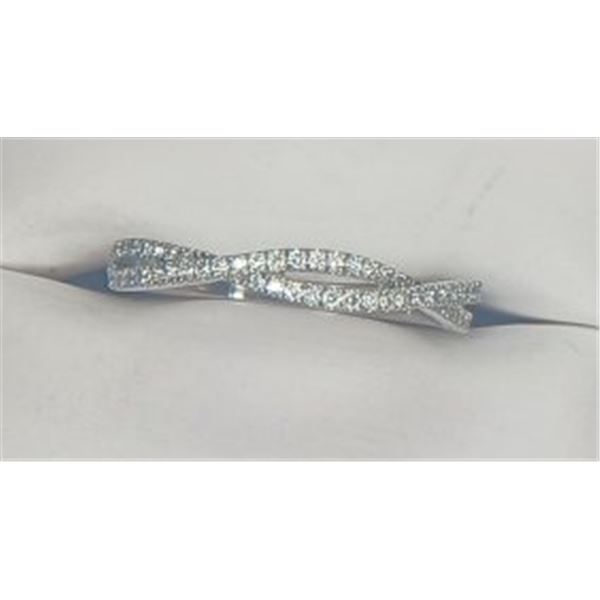 0.25 ct. Neil Lane Natural Round Diamond Twist Wedding Band 14K White Gold