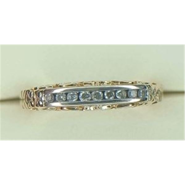 0.25 ct. Women's Custom Natural Diamond Wedding Band in 14k 2 Tone Gold