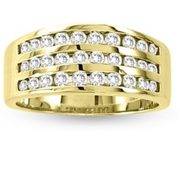 0.75 ct. Natural Round Diamonds Wedding Ring in 14K Yellow Gold