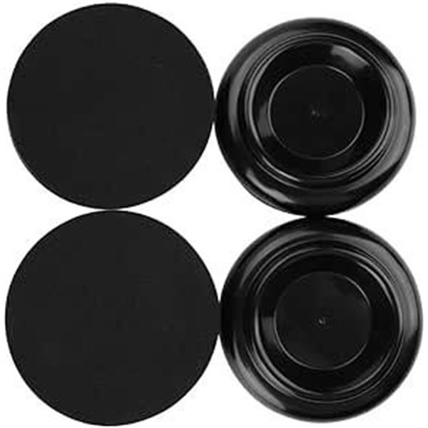 Benchworld Black Wood Castor Cups / Small