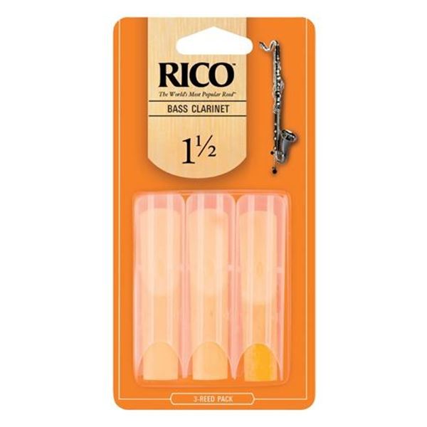 Rico Bass Clarinet Reeds , #1.5  SEVEN Packs of 3