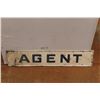 Image 1 : Agent Sign - 48" x 10"