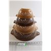 Image 1 : (4) Brown "Woodland" Pyrex Cinderella Nesting Bowls