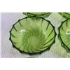 Image 2 : (10) Glass Green Bowls
