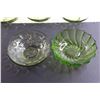 Image 4 : (10) Glass Green Bowls