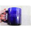 Image 2 : (2) Engraved Cobalt Blue Coffee Mugs