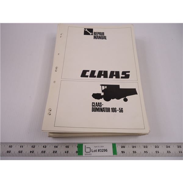 Repair Manual for Claas Dominator 106-56-Loose Pages-Needs Binders