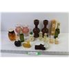 Image 1 : Wooden Candle Holders, Vases, Variety of Avon Products, Cologne, Musk, etc.