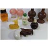 Image 5 : Wooden Candle Holders, Vases, Variety of Avon Products, Cologne, Musk, etc.