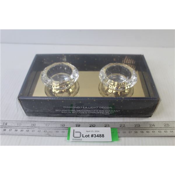 (2) Diamond Tea Light Holders