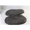 Image 3 : Small Blue & White Thermos, Black Moccasin Slippers - Size 9