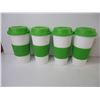 Image 2 : (12) Eco Cups with Silicone Lids and Sleeves