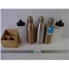 Image 1 : (3) GO Bottles,(2) Plastic water Bottles and small wood storage box