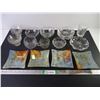 Image 1 : (4) Square Glass Candy/Appetizer Dishes and many assorted clear glass bowls, dishes, etc...