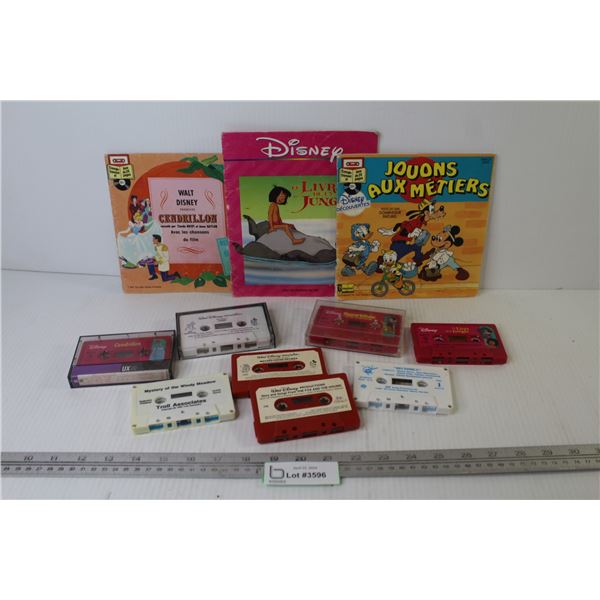 Vintage Disney Story Books & Cassette Tapes