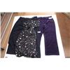 Image 1 : (1) Pair of Velor Slacks (size XXXL) (1) Pair of Slacks (size )- Flowered Dress (size )