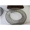 Image 3 : (2) Wire Holders - Metal & Wicker Plant Holder