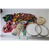 Image 1 : Embroidery Rings - Large Assortment of Embroidery Threads