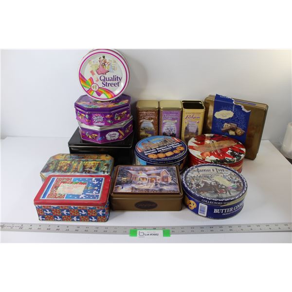 (14) Various Food/Chocolate Tins