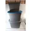 Image 1 : * (3) Sterilite Totes With Lids, One Extra Lid