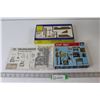 Image 1 : (2) Model Kits - Road Signs (Partial); Stone Walls; Model Pratt & Whitney Engine Kit, etc.