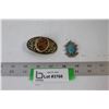 Image 1 : Jasper Belt Buckle; Turquoise Pendant