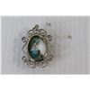 Image 5 : Jasper Belt Buckle; Turquoise Pendant
