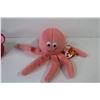 Image 2 : TY Pink Octopus - Black Bow Tie - Plastic Furby Toy - Metal Elastic - Vintage Jones of London Labels