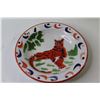 Image 2 : Porcelain Enameled Items - Tiger Bowl - Handled Pot/Pan - Lid & Unknown