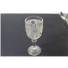 Image 3 : Glass Pitcher w/Etched Flowers - Carnival Glass Butter Dish Bottom - Wine Glass